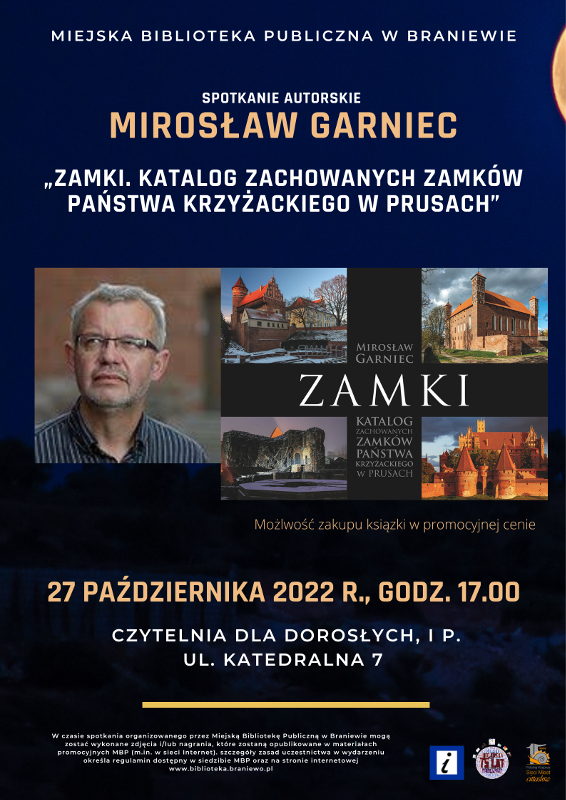 Spotkanie autorskie z Mirosławem Garncem odbedzie się w Bibliotece 27 października o godz. 17.00